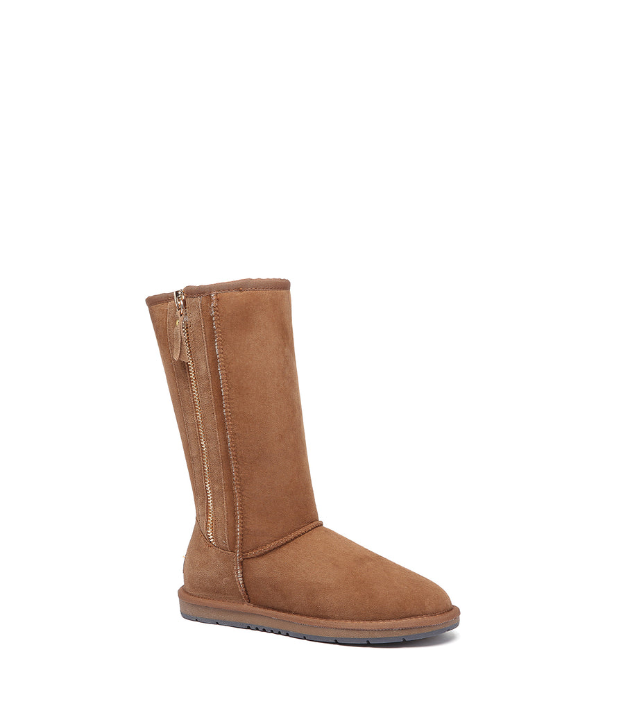 Tall uggs deals with side zipper