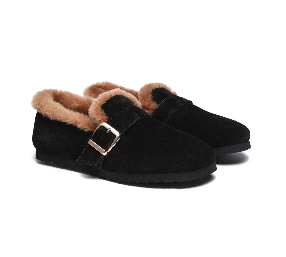 Ugg suede loafers discount with faux fur detail