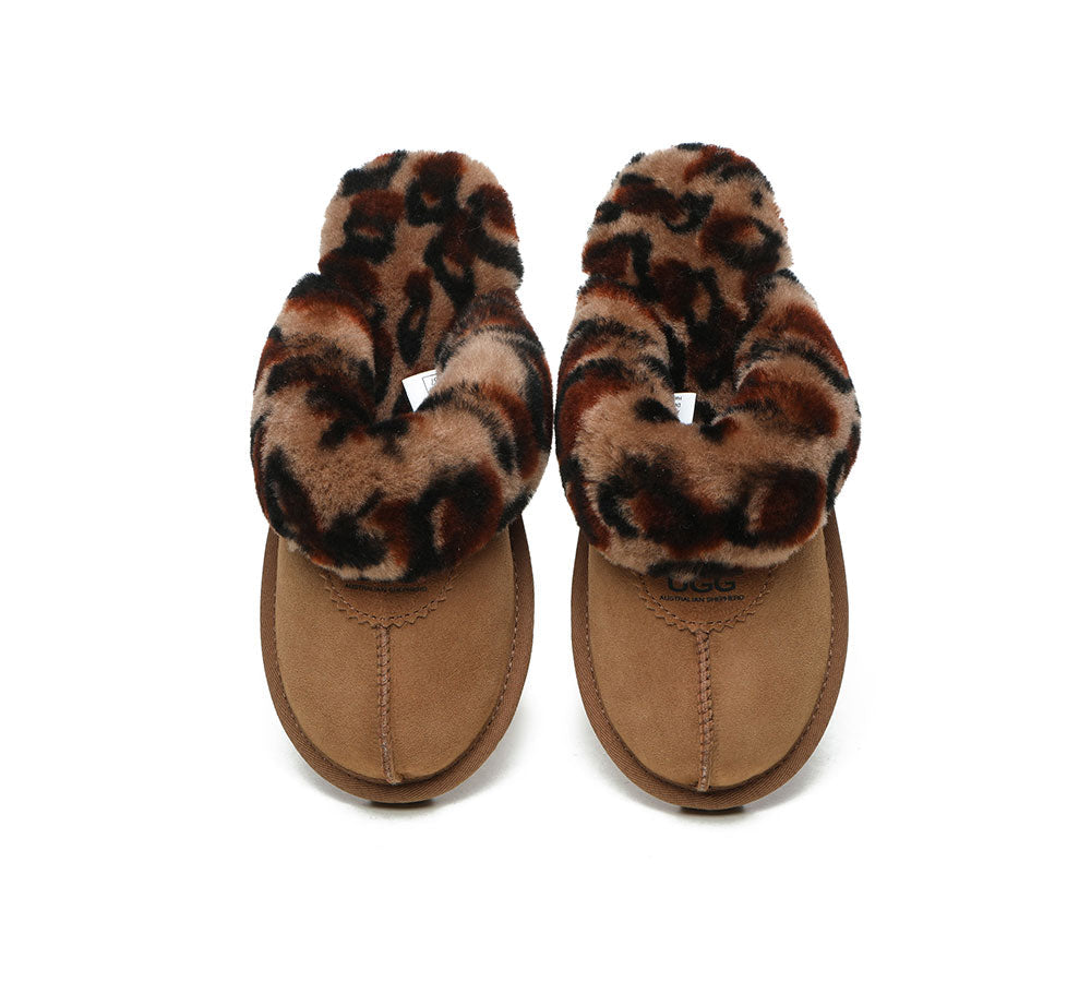 Womens cheetah ugg online slippers