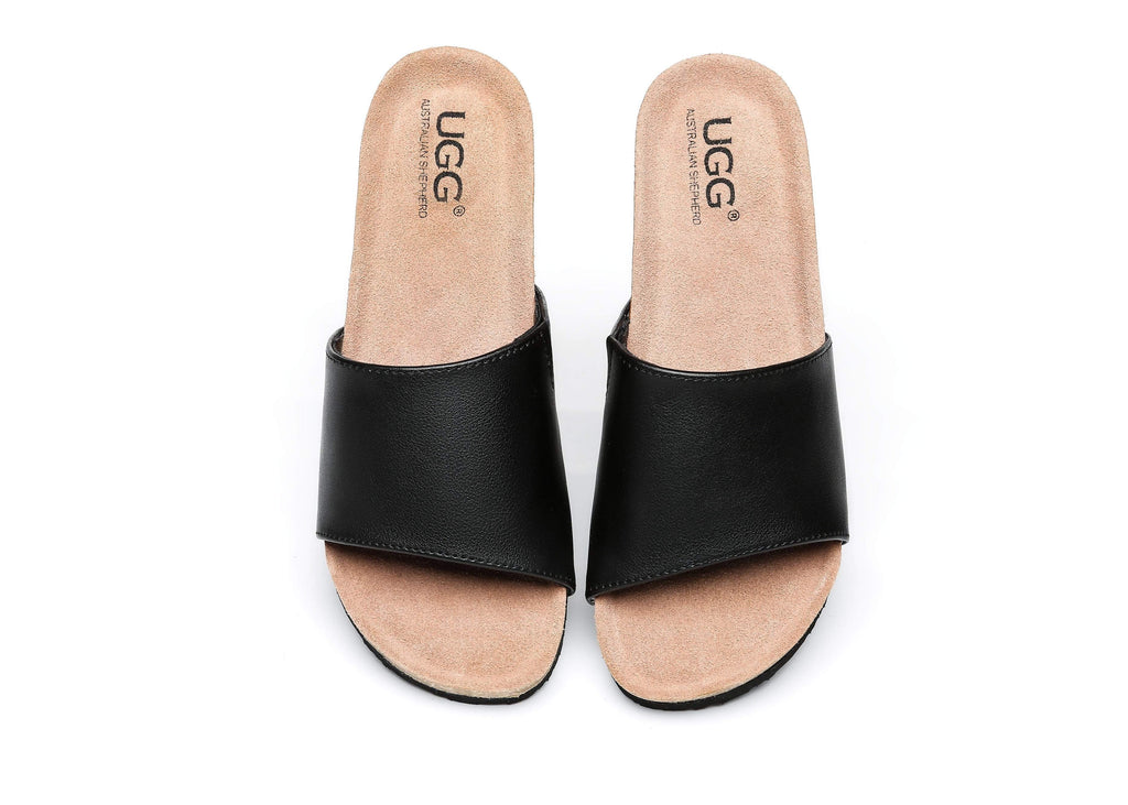 Leather slides clearance womens australia